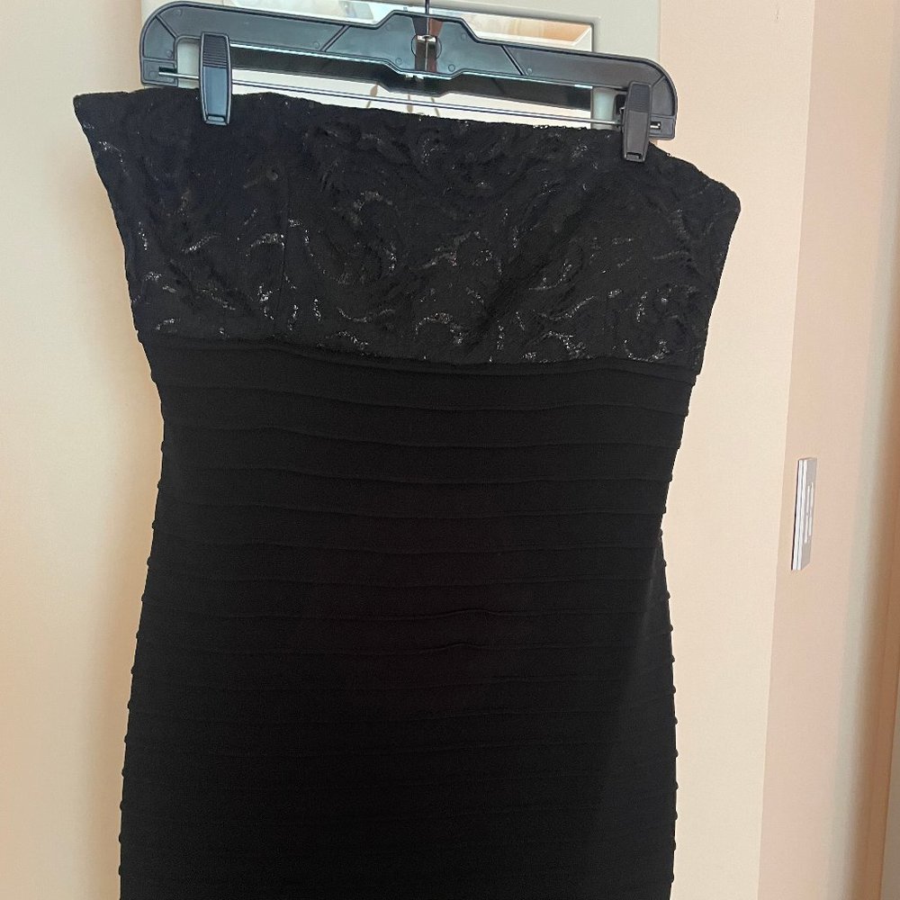 calvin klein floral sequin lace party dress